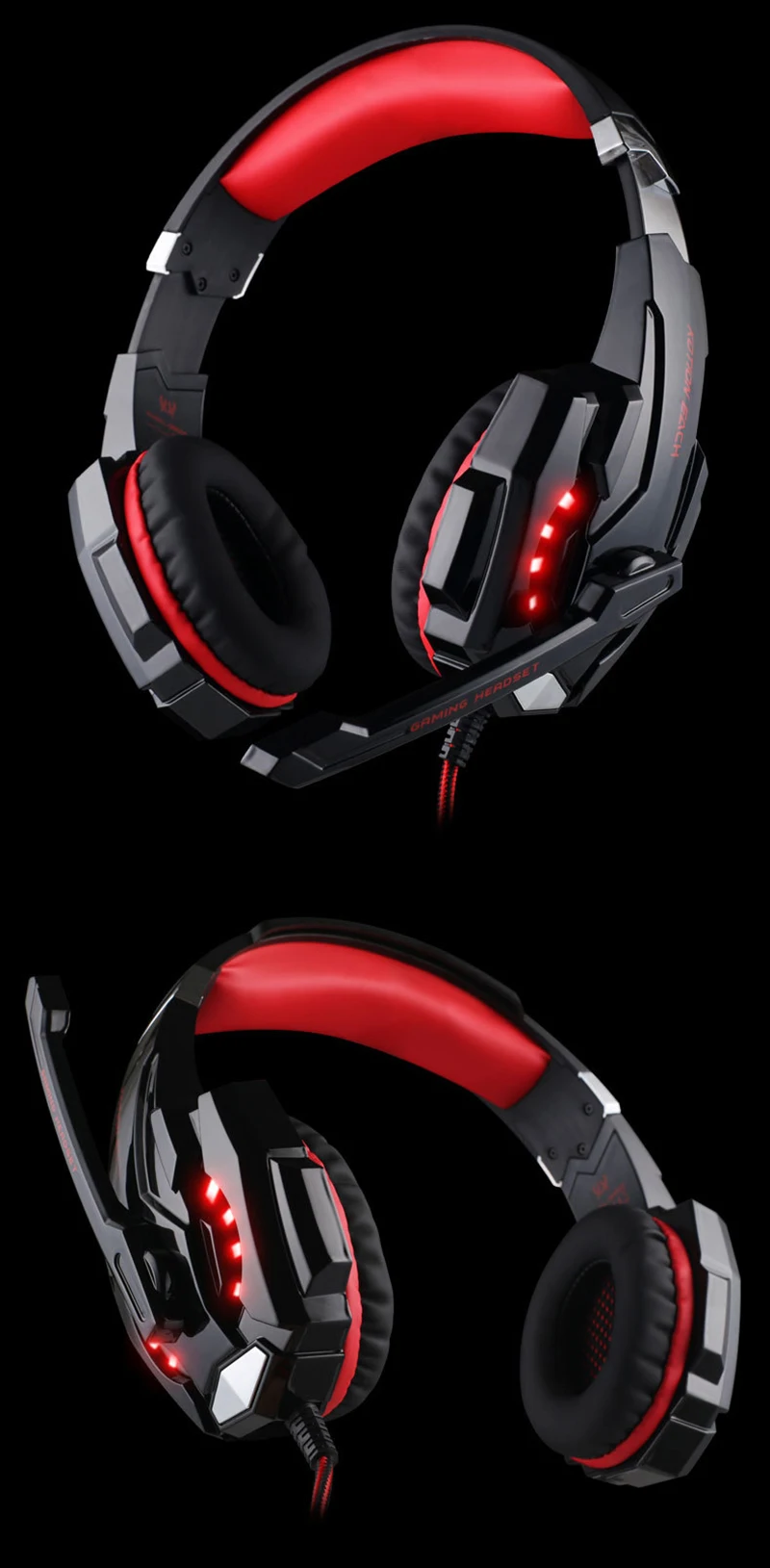 G9000 проводные наушники светодиодный светильник гарнитура игровые наушники для компьютера с микрофоном auriculares con кабель для PS4/Xbox One/PC