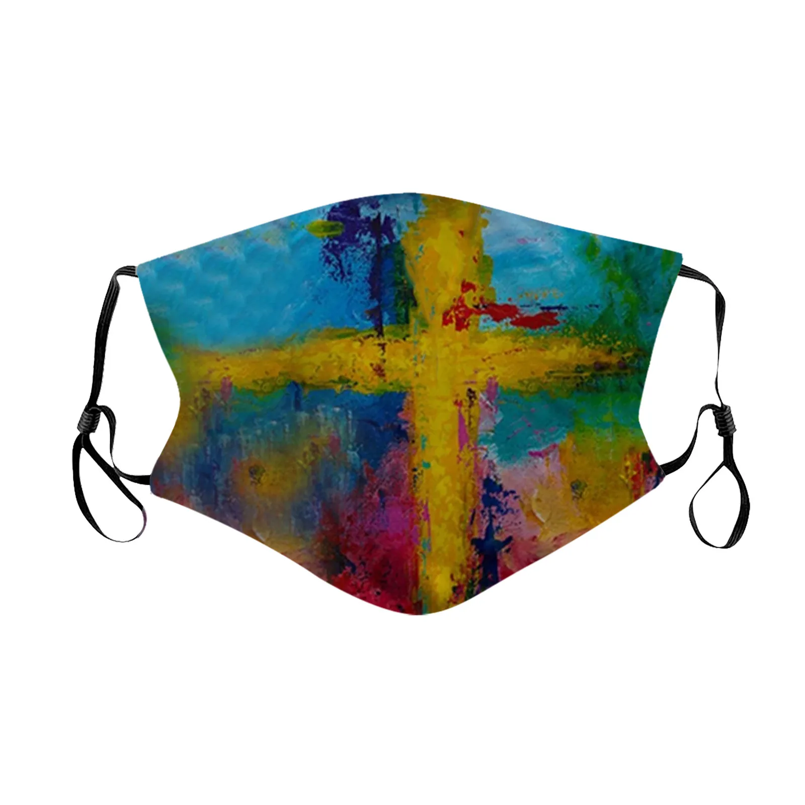 

10PCS Adult's Mask colorful Prints soft Protection Face Mask Washable Earloop Mask