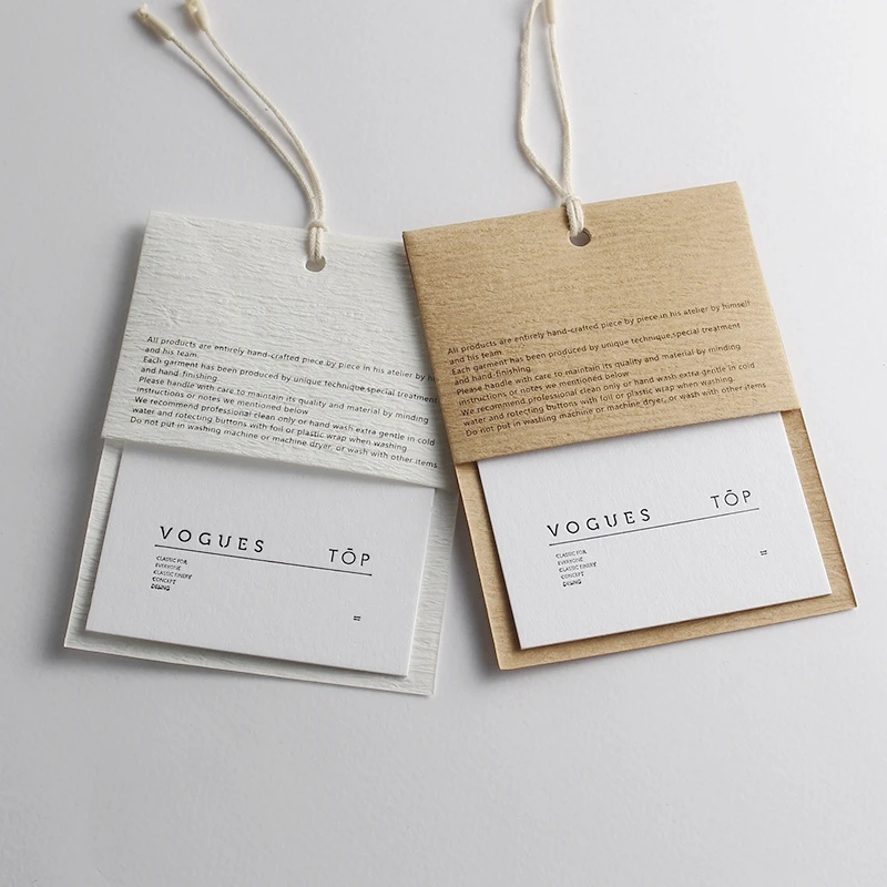 Пользовательская подвесная бирка для одежды печатающая логотип бумажные