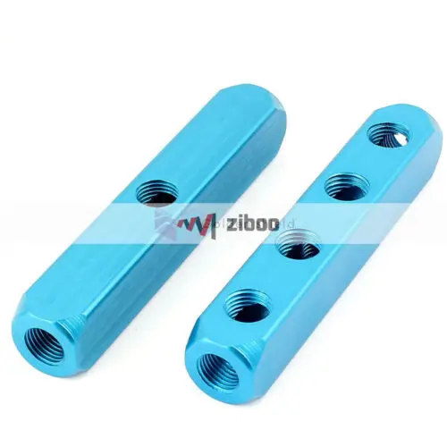 2 шт. Алюминиевые блоки для быстрого подключения воздушного шланга 1/4 BSP 4Way