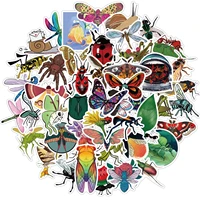 1050pcs nature insect stickers animal ant ladybug sticker for bicycle luggage laptop car decal educational toys stickers