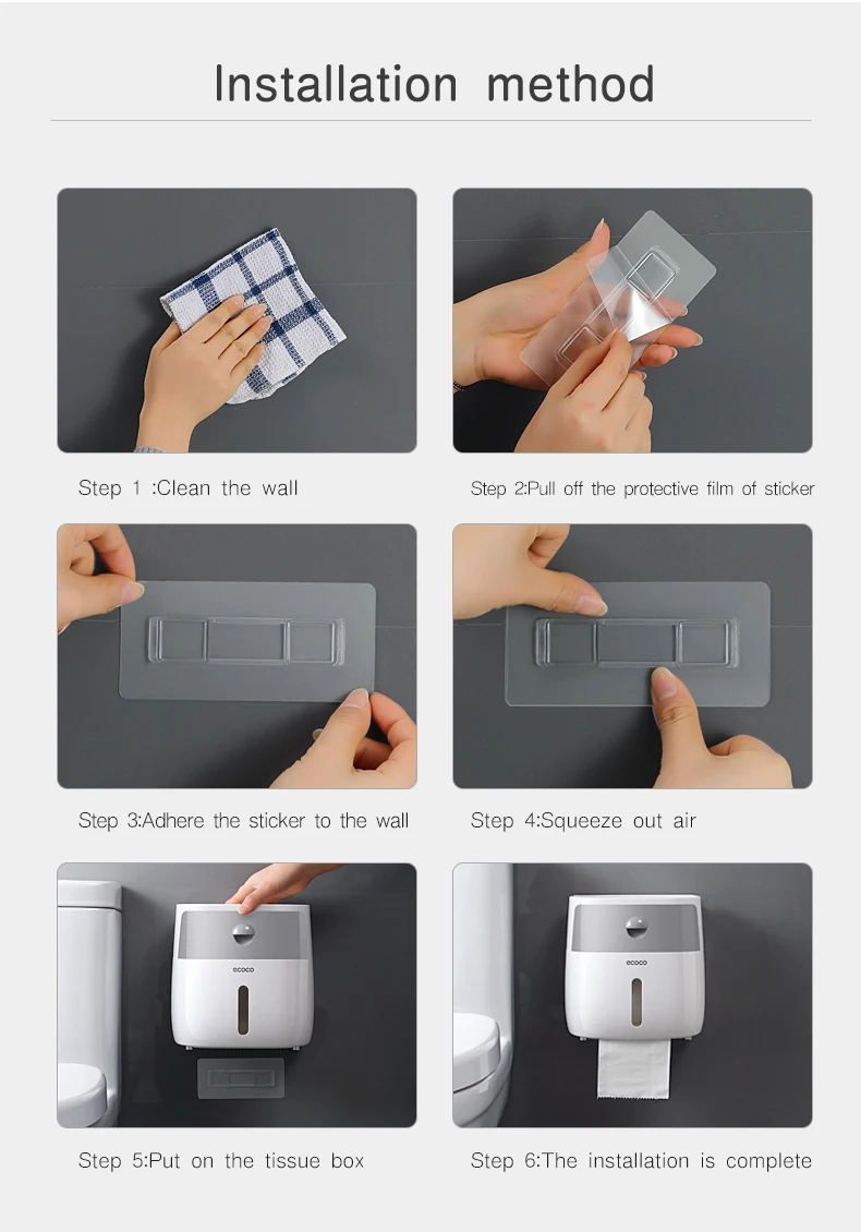 

Portable Toilet Paper Holder Plastic Waterproof Paper Dispenser For Toilet Home Storage Box Bathroom Accessories