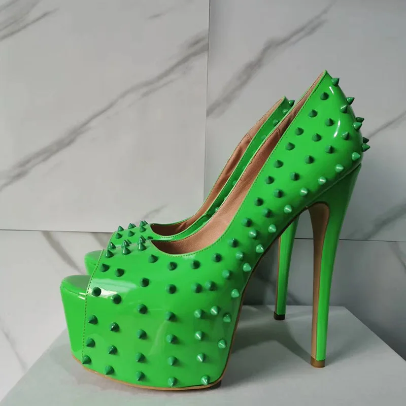 Olomm/женские блестящие туфли лодочки на платформе пикантные шпильках с шипами и