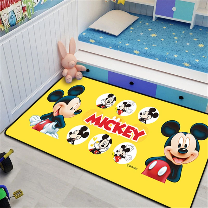 

80x160cm Yellow Mickey Baby Play mat Anti-slip Carpets for Living Room Large Carpet Cute Floor Mat Children Floor Pads