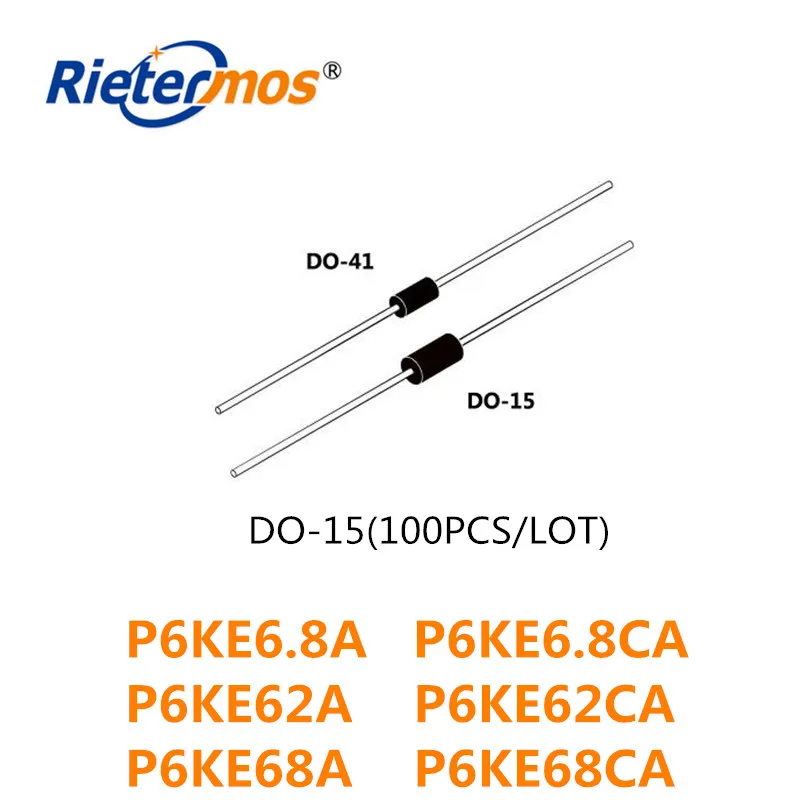 100PCS DO 15 P6KE6.8A P6KE6.8CA P6KE62A P6KE62CA P6KE68A P6KE68CA 204AC высокое качество|quality high| |