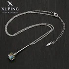Xuping, ювелирные изделия, квадратная форма, хрустальный кулон, ожерелье для девочек, Женский романтический подарок A00624245