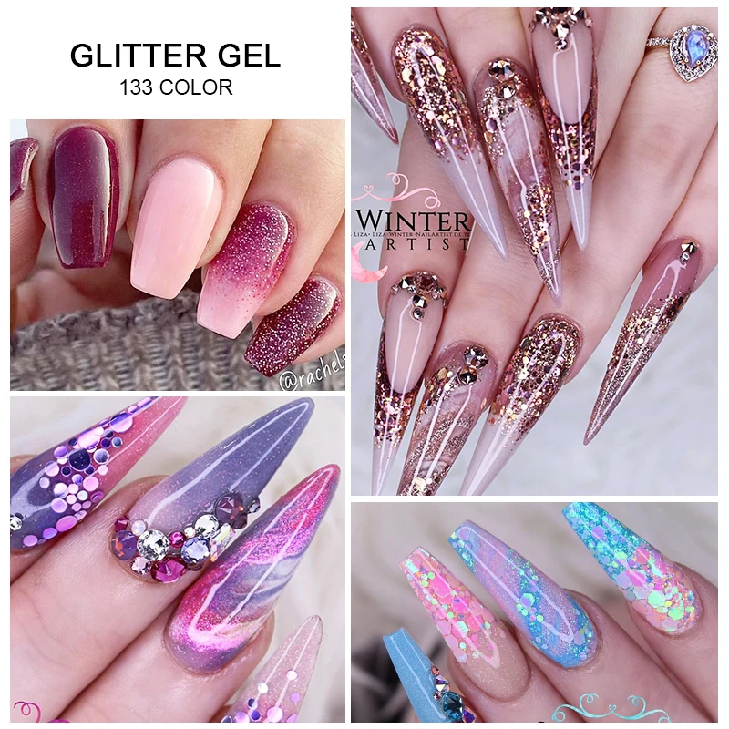 LILYCUTE 7 мл Блестящий Гель лак для ногтей 70 Цвет UV Led био Гели Soak Off Лаки!