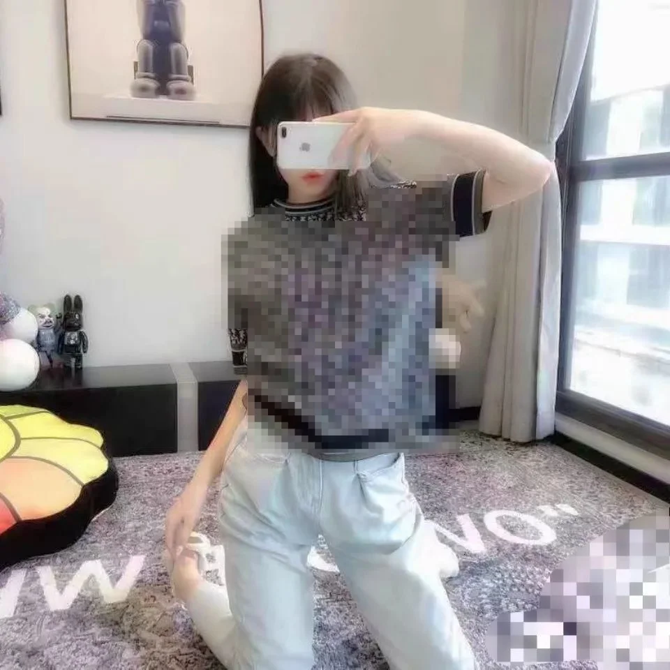 

Backing shirt 2021 new women's ins summer Joker short sleeve letter tide sweater women