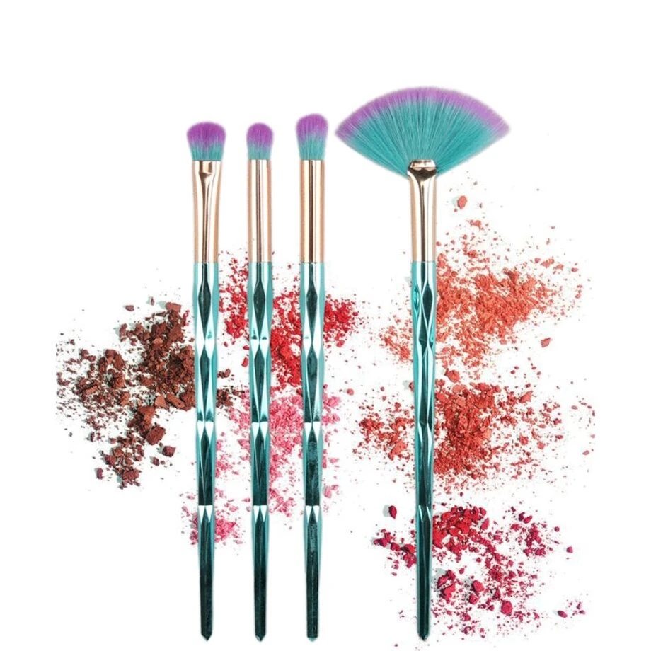 4 шт. набор кистей для макияжа Тени век подводка глаз и бровей косметический