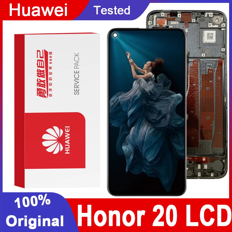 Оригинальный сменный дисплей 6 26 дюйма с рамкой для Huawei Honor 20 ЖК сенсорный экран