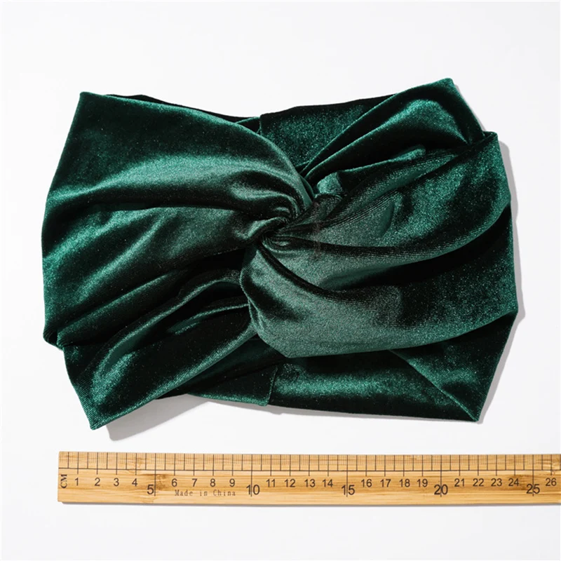 

Velvet Solid Turban 2021 Fashion Headbands for Women Girls Cross Knotted Hairbands Wamer Ear Protected Bandage Hair Accessories