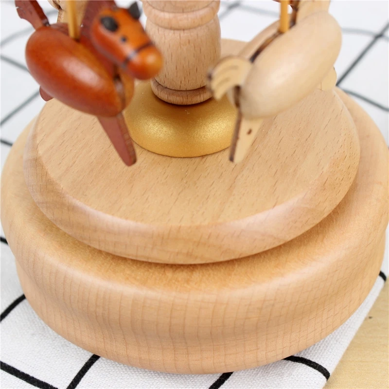 

2021 New Advanced Creative Wooden Crafts Music Box-Carousel-Birthday