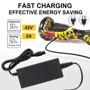 42v 2a universal battery charger for hoverboard smart balance scooter hoverboard free global shipping