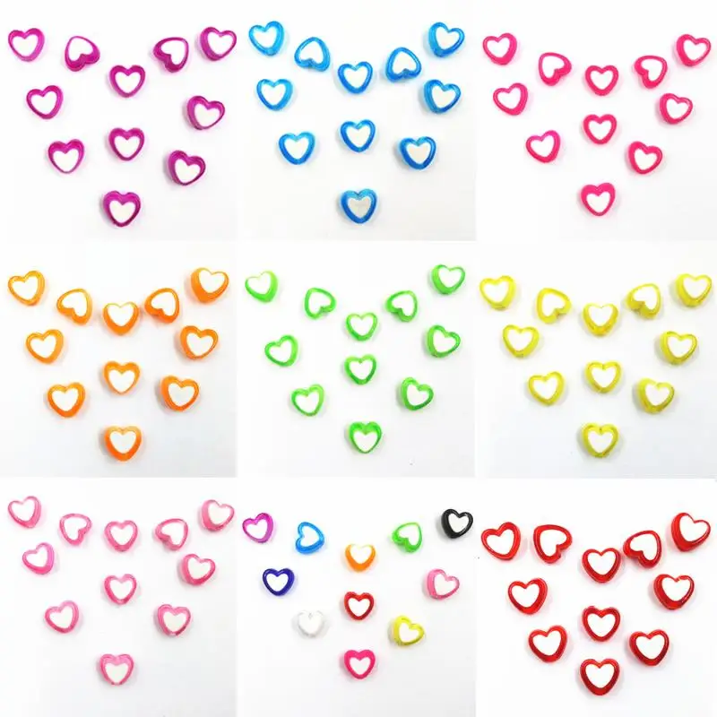 

50Pcs 8mm Heart Shape Loose Beads DIY For Jewelry Making Necklace Bracelet Pendant Wholesale
