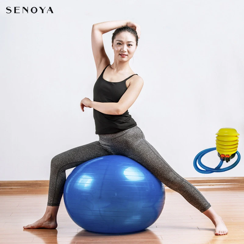 Фото Спортивные мячи для йоги, Pelota, пилатеса, оборудование для йоги с насосом, тренажерный зал, домашние тренировки для женщин №2
