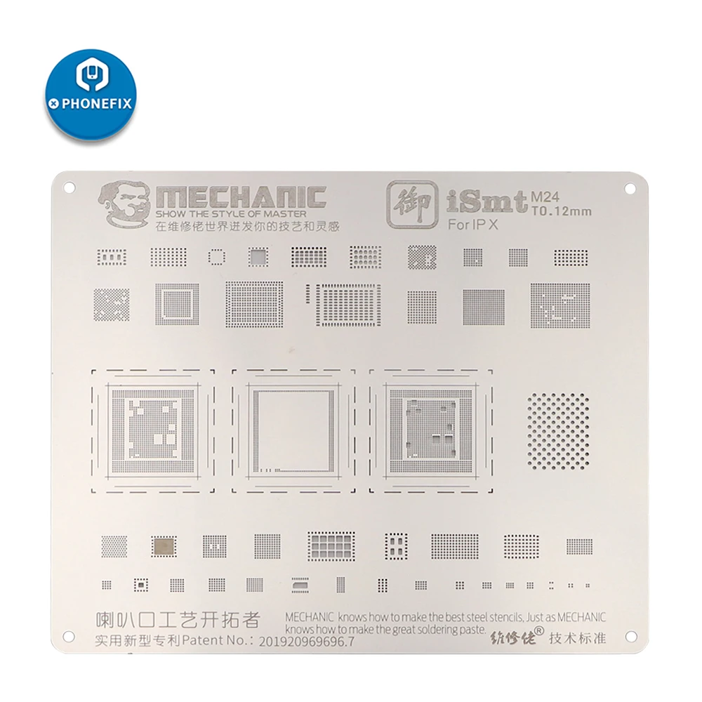 Механик iSmt Bga Ic реболлинг трафарет 0 12 мм многоцелевой для iphone 6 6P 6S 7 7P 8 8P X XS MAX 11 pro