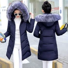 Парка женская из искусственного лисьего меха, теплая длинная верхняя одежда, зимнее пальто с капюшоном, женская зимняя куртка, женские зимние пуховики и пальто