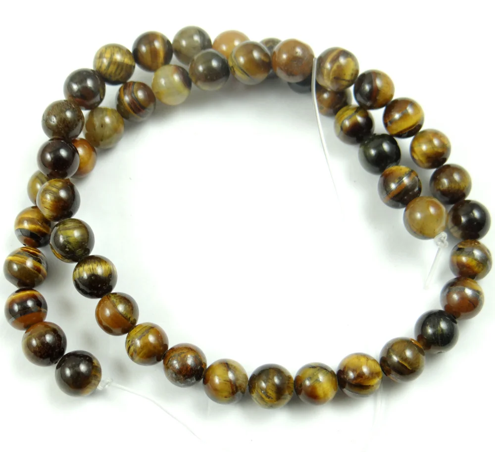 8mm Natural stone Turquoises Quartz crystal tiger eye bead pendant for diy Jewelry making Bracelet necklaces Accessories15'' |