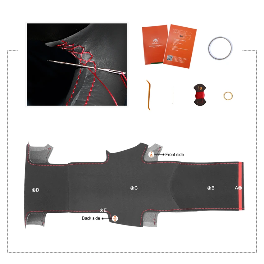 

MEWANT Hand-stitched Black Synthetic Suede Car Steering Wheel Cover for Nissan GTR GT-R (Nismo) 2008 2009 2010 2011 2012-2016