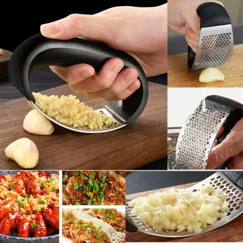 

Stainless Steel Ginger Garlic Press Crusher Mincer Chopper Squeezer Kitchen Tool