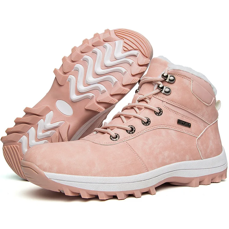 Мужские Водонепроницаемые ботинки с плюшевой подкладкой черные очень теплые для