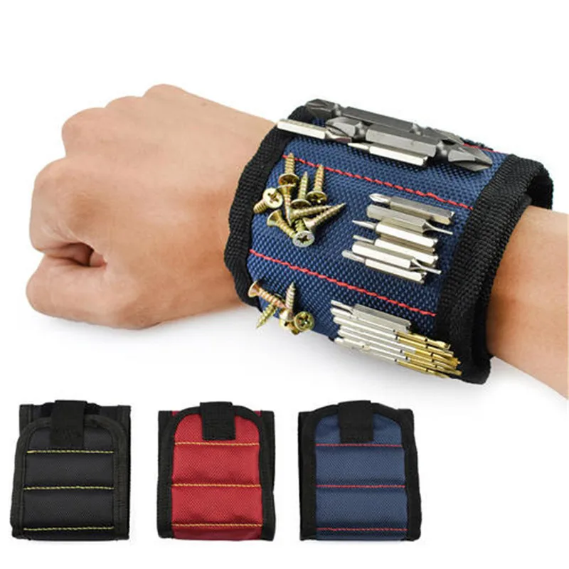 

New Strong Magnetic Wristband Portable Tool Bag for Screw Nail Nut Bolt Drill Bit Repair Kit Organizer Storage