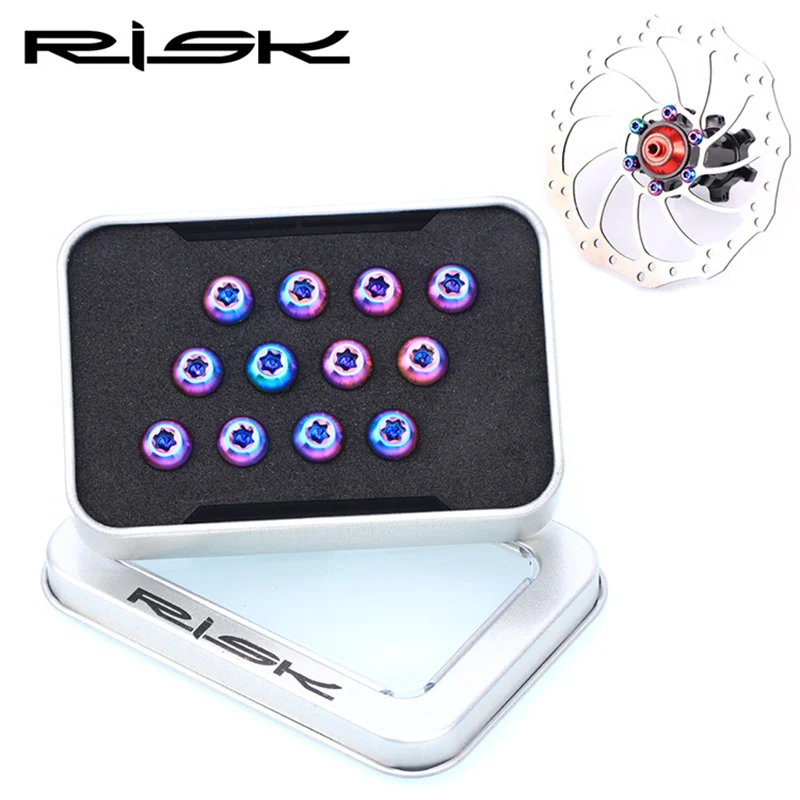 Велосипедные тормозные диски болты из титанового сплава 12 шт./лот M5 * 10 мм | Спорт и