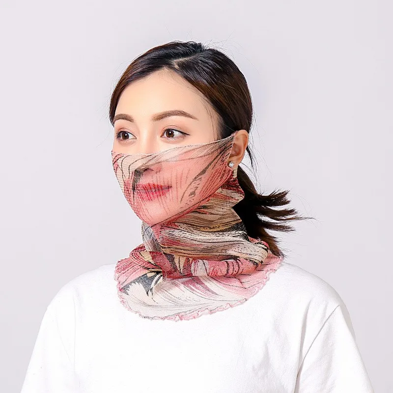 

Women Cover Ladies Face scarf Summer Outdoor Sunscreen Neck Protection