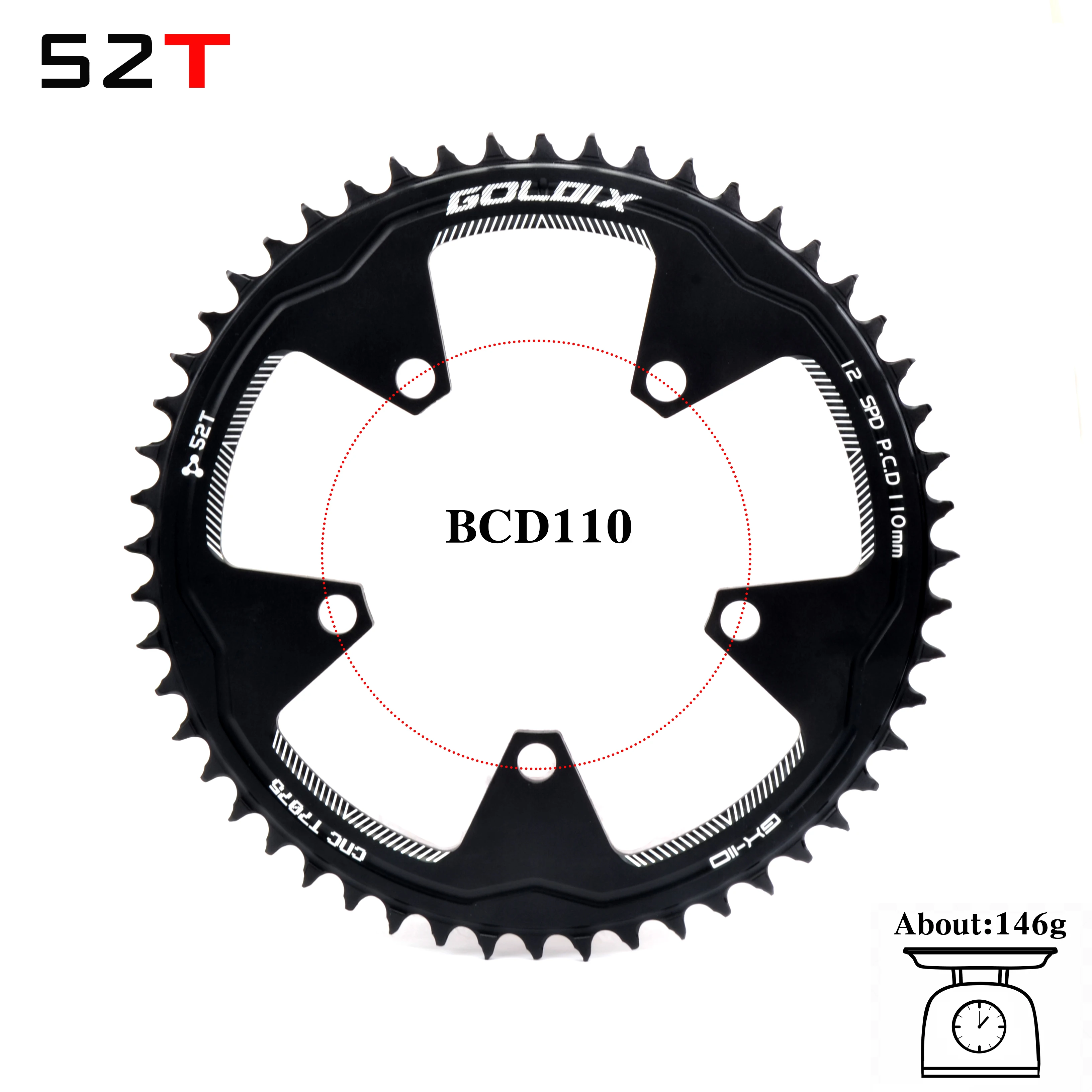 PROWHEEL дорога велосипедная Звездочка 110BCD 130BCD 34/39/50/53 звездочки сталь/алюминиевый
