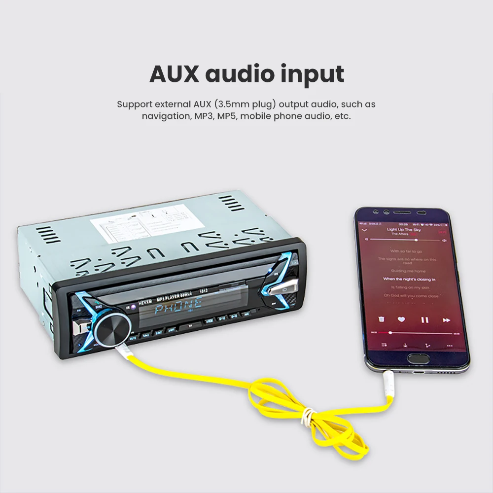 AOSHIKE 12V автомобильный аудио стерео Радио Bluetooth V3.0 In-dash 1 Din FM Aux вход приемник SD TF USB MP3