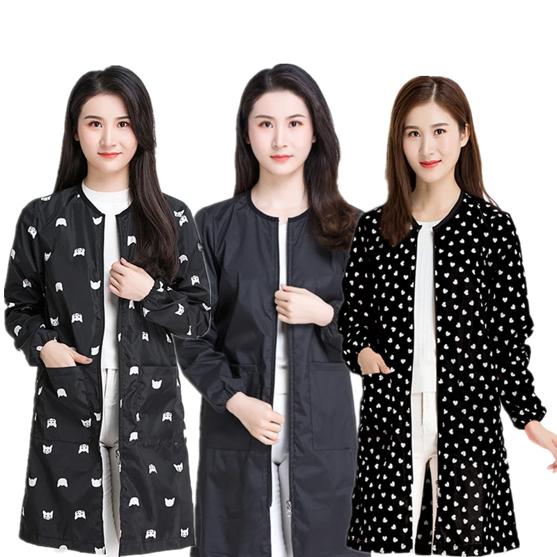 Парикмахерская одежда для работы с длинными рукавами униформа ухода за