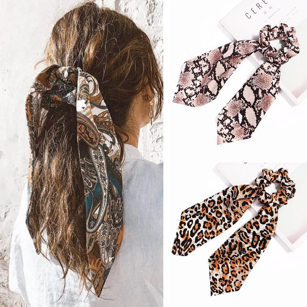 

2021 New Women Hair Bow Streamers Scrunchie Girls Ribbon Tassels Hair Rope Rubber Bands Horsetail Tie Headwear Hair Accessories