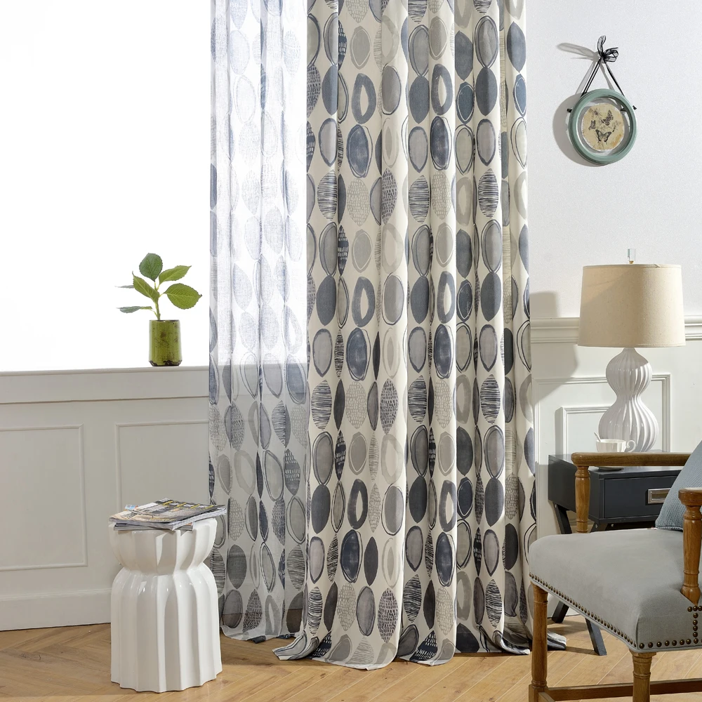 2020 горячая Распродажа занавески с принтом современный стиль для гостиной