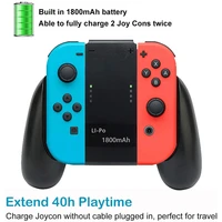 2 in 1 comfort grip joy con charging grip with 1800mah battery for nintendo switch joy con controller joycon charger with cable