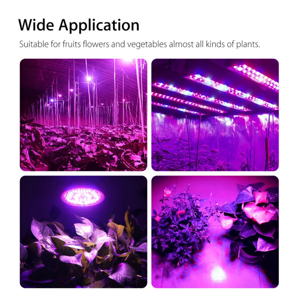 100 Вт Светодиодный светильник для выращивания растений лампа E27 полный спектр