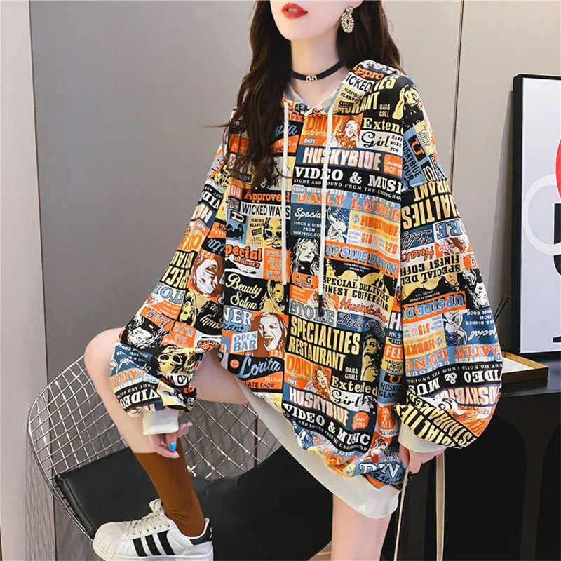 

Женская толстовка в стиле «хип-хоп», с капюшоном