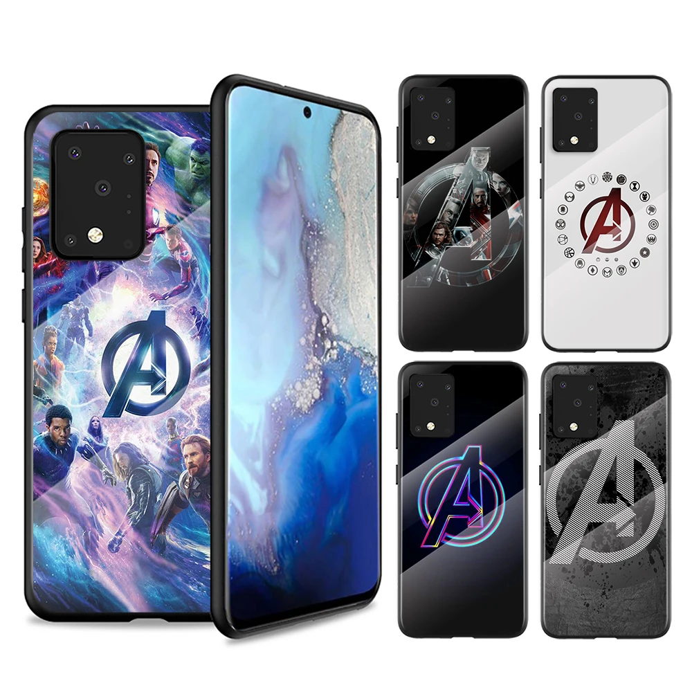 

Tempered Glass Cover Marvel Avengers Logo For Samsung Galaxy A91 A81 A72 A71 A52 A51 A41 A31 A21S A11 A01 Phone Case