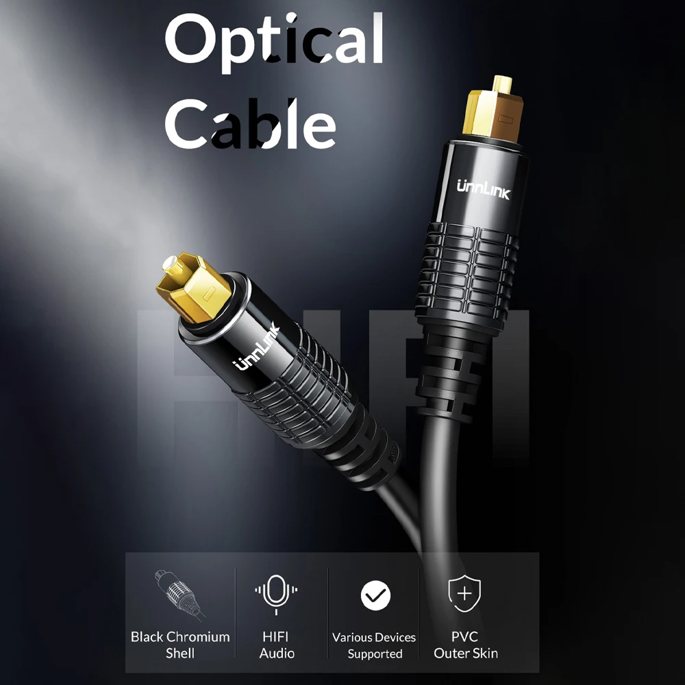 Оптоволоконный кабель Unnlink HIFI 5 1 SPDIF Toslink аудио м 2 8 10 для ТВ приставки PS4 провод
