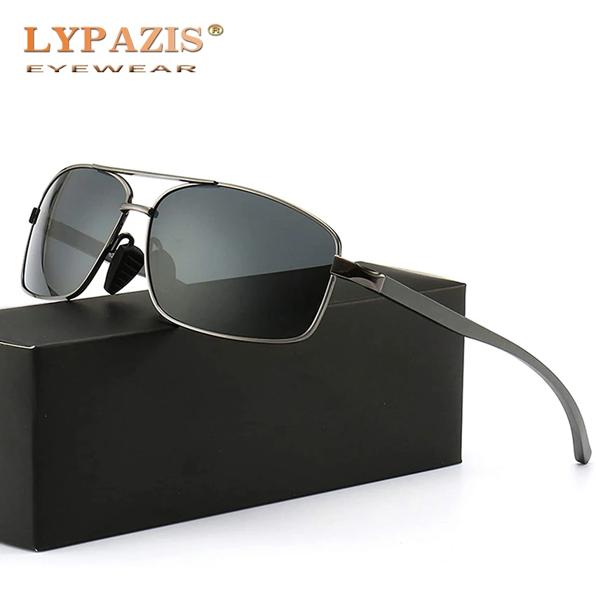 

Vintage Polarized Sunglasses Mens Square Driving Shades Male Rectangle Metal Frame Brand Classic Goggles UV400 Sun Glasses