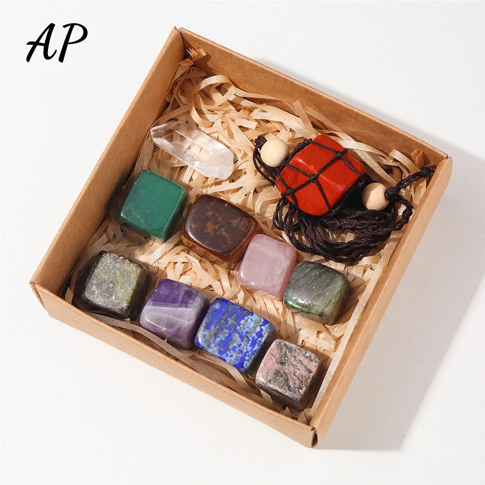 

Натуральная кристаллическая красная яшма, квадратная терапевтическая кварцевая чакра с прозрачной кварцевой точкой, сделай сам, сменный кристалл, подвеска, ювелирные изделия