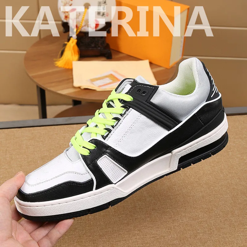 

Top Quality Natural Leather Designer Man Sneakers Size 46 Luxury Tennis Sports Running Shoes Spring Autumn Casual Shoes Brand