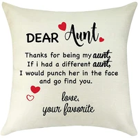 aunt gift throw pillow cover to my dear aunt gift from niece nephew thanks for being my aunt birthday christmas for aunt linen