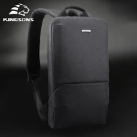 kingsons new thin 15 laptop backpacks men women business backpack office work bag unisex gray ultralight schoolbag with usb