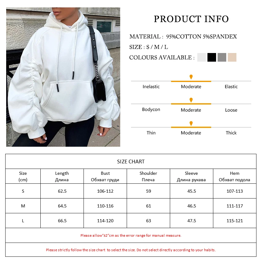 

Clacive Autumn Winter Casual Hoodies Y2k Top Women Long Sleeve Loose Solid Lady Hoodie Pocket Streetwear Sweatshirts Female 2020