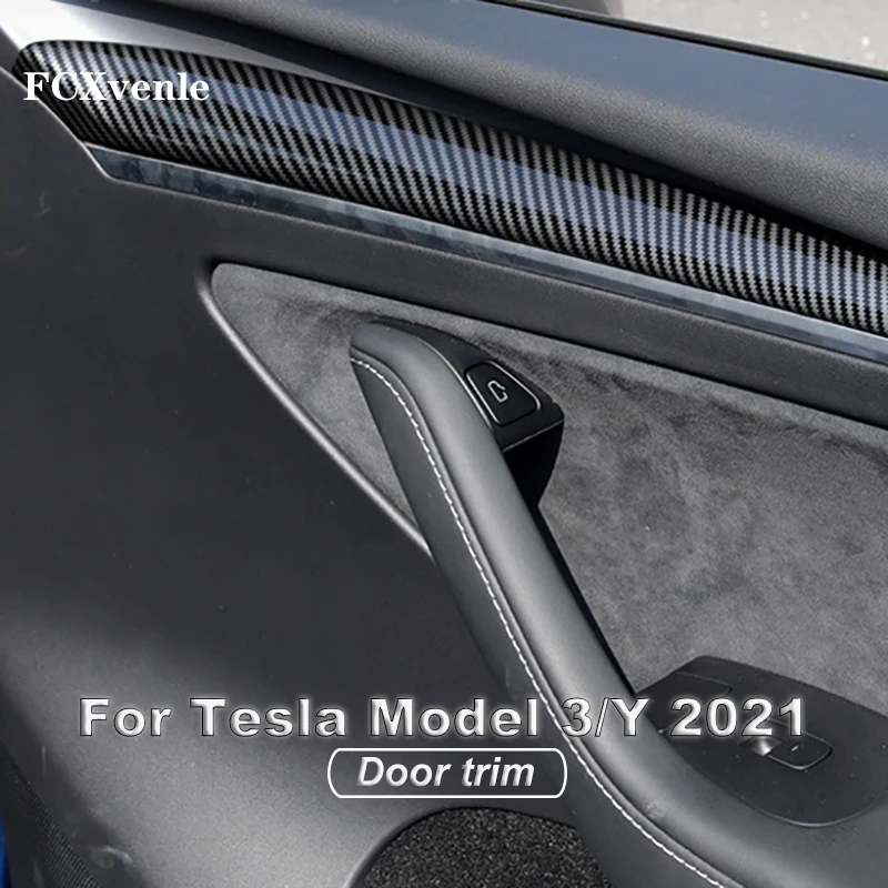 

2 шт./компл. для Тесла 3/Y 2021 Защитная крышка для двери отделка салона автомобиля модификация украшения Аксессуары
