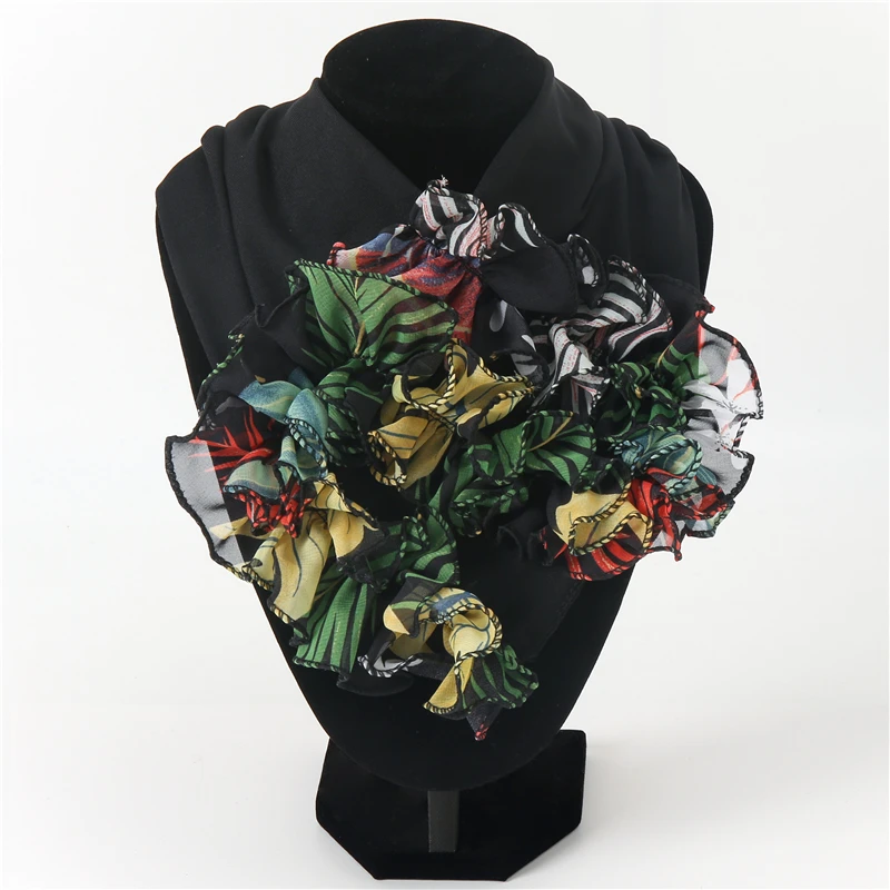 Шелковый шарф воротник тюрбан женские шарфы для волос модная женская бандана