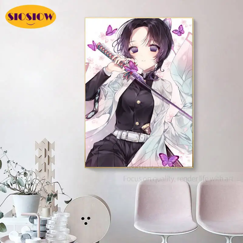5d Diy алмазная живопись демон убийца Kimetsu без Yaiba камни в форме ромба 3d Алмазная