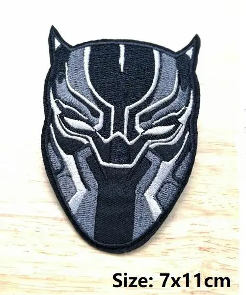 Черный пантера железа на нашивки из ткани с вышивкой с Marvel dс лесенка Супер Герой Союз Мстителей значок - Цвет: Черный никель