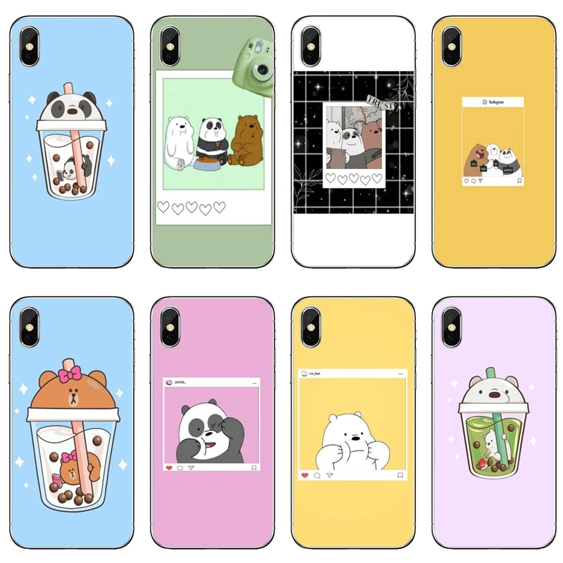 Прозрачный чехол для телефона с медведем мультяшный милый Instagram Xiaomi Redmi S2 7 7A K20 6 6A