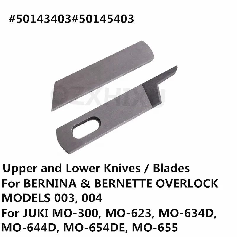 Оверлочный нож для Brother 929D 1034D 1134D верхний и нижний нож XB0563001 X 77683001 AA7107-2 - Цвет: 50143403 50145403